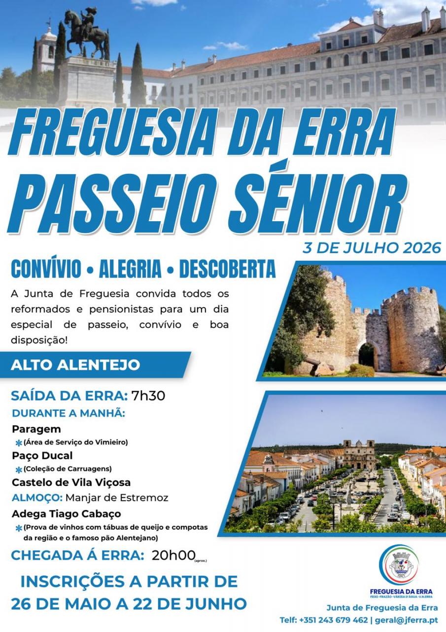 Passeio S&eacute;nior 2026 &ndash; Alto Alentejo 